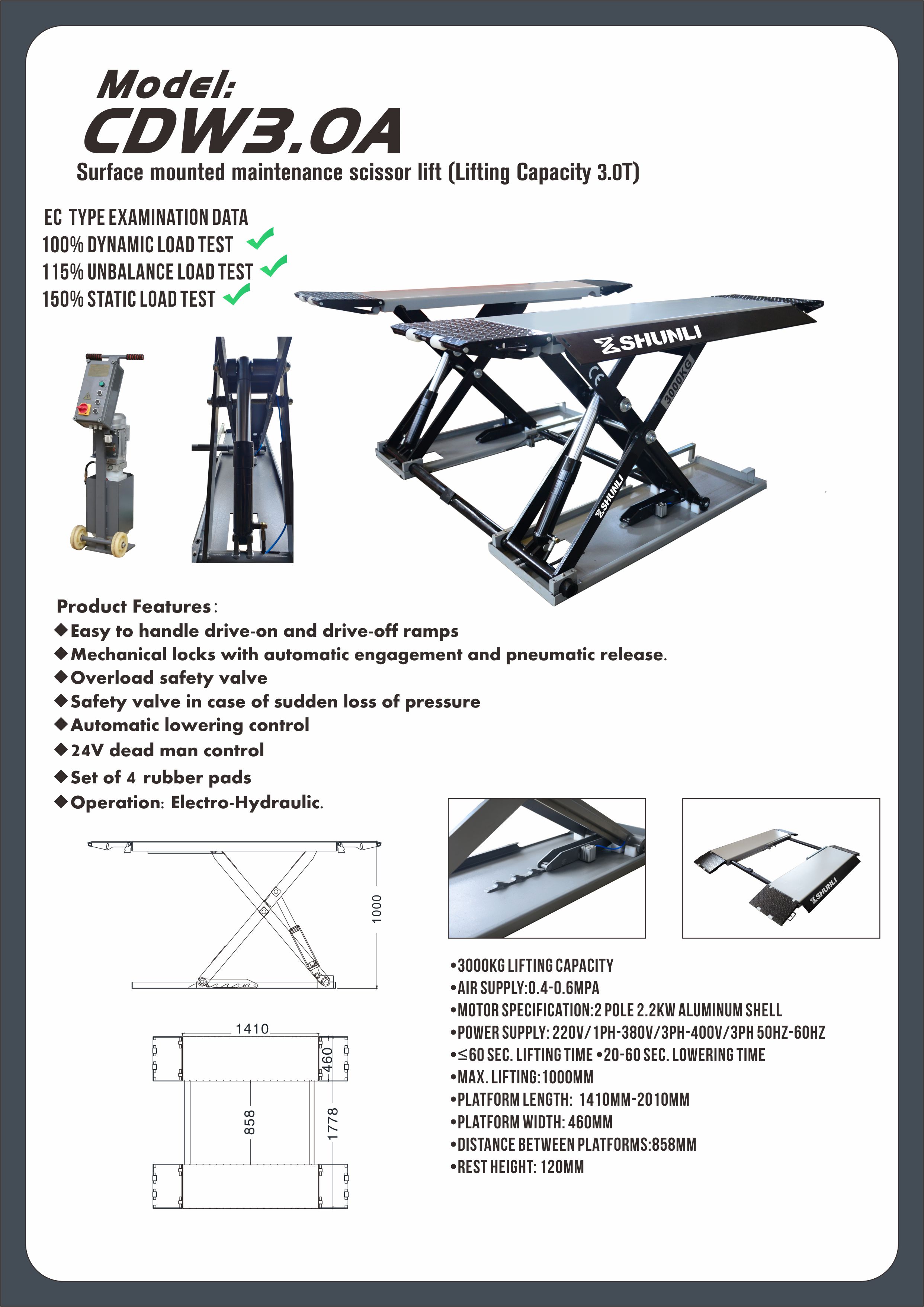 CDW3.0A Mid-rise movable Scissor Lift